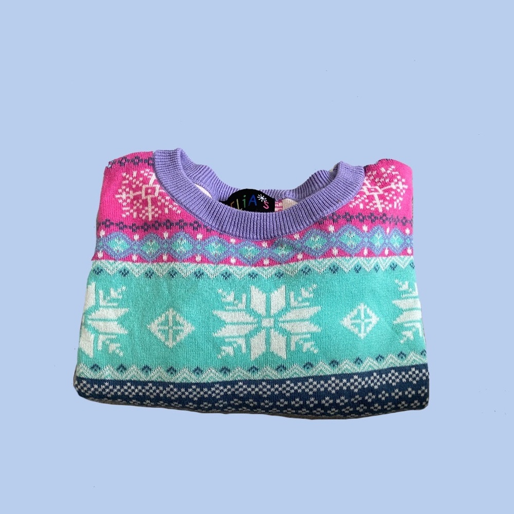 dELiA*s by Dolls Kill Visions of Sugarplums Fairisle Sweater